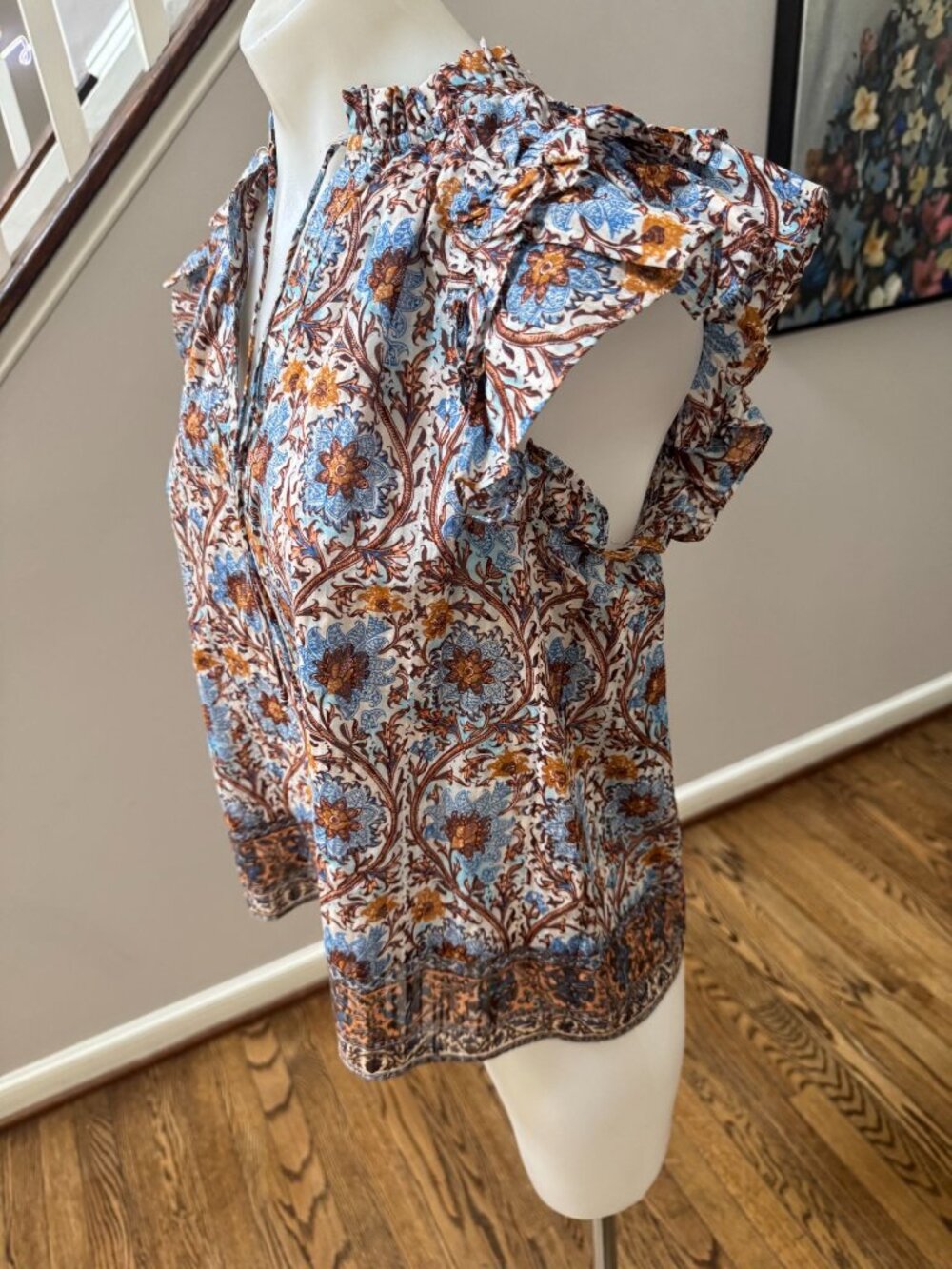 Ulla Johnson Fleur Top Blouse Caspia Floral Ruffled Size 2 - Picture 3 of 4
